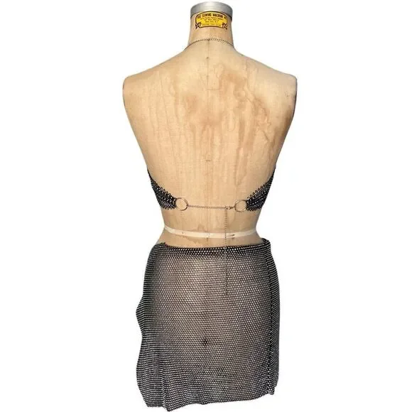 Chainmail-Inspired Top and Skirt Set Size M - Picture 5 of 8